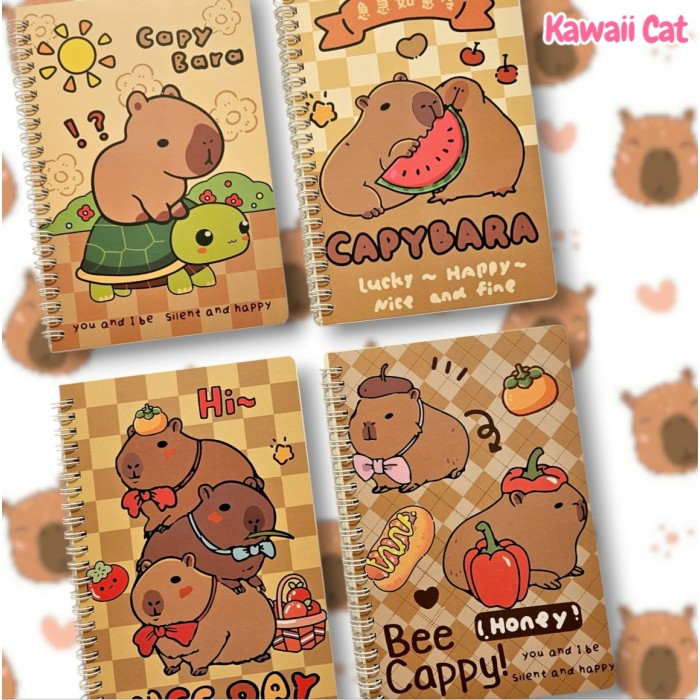 Caiet spirala A5 Capybara