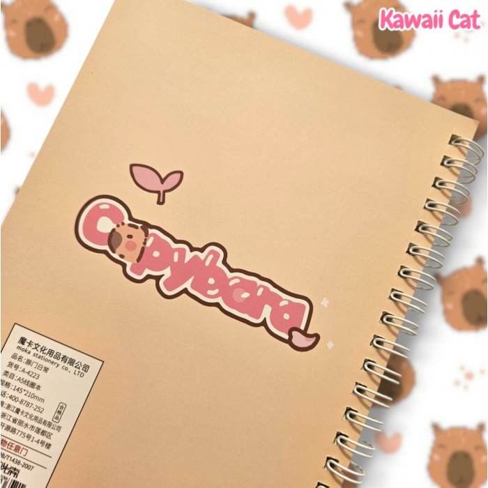 Caiet spirala A5 Capybara