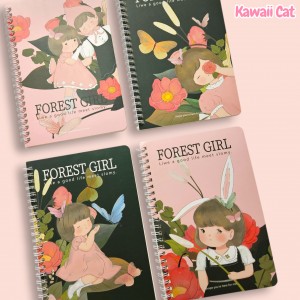 Caiet spiral A5 Forest Girl