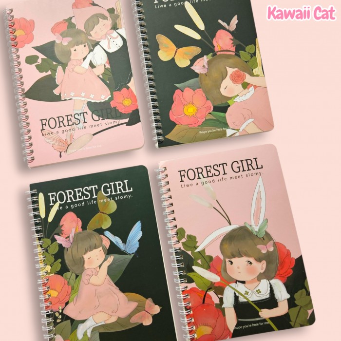 Caiet spiral A5 Forest Girl