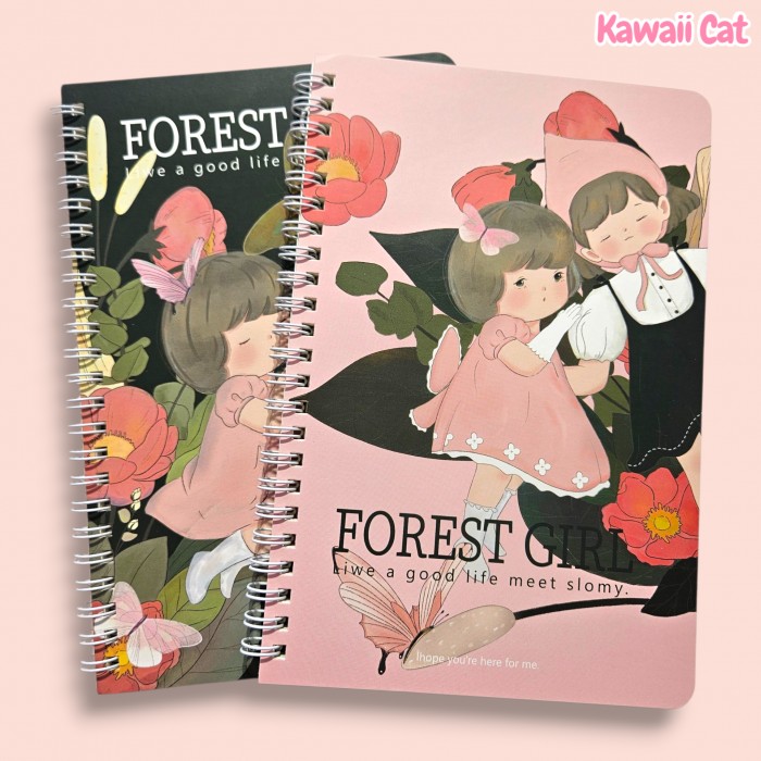 Caiet spiral A5 Forest Girl