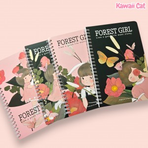 Caiet spiral A5 Forest Girl