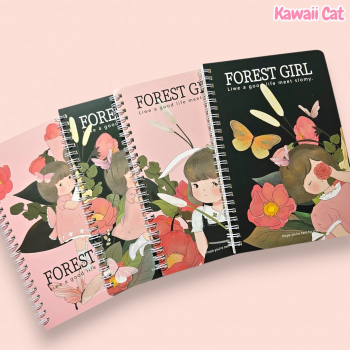 Caiet spiral A5 Forest Girl
