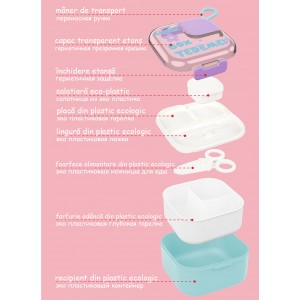 Lunch Box Tedemei Flower Pink 14cm