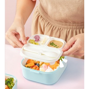 Lunch Box Tedemei Flower Blue 14cm