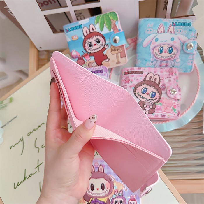 Portmoneu Labubu Flat Pink