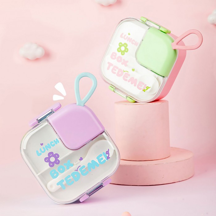 Lunch Box Tedemei Flower Blue 14cm