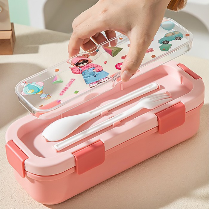 Lunch Box Good Luck Pink