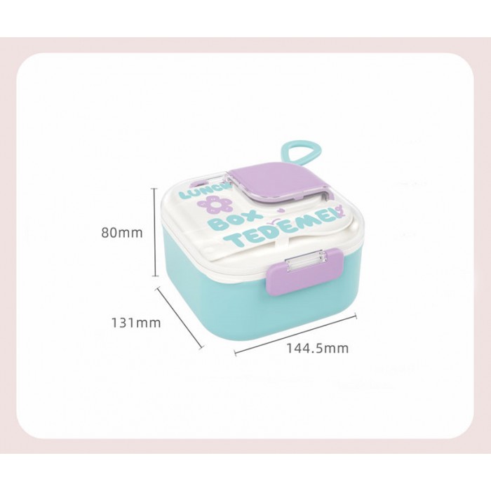 Lunch Box Tedemei Flower Pink 14cm
