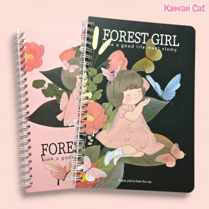 Caiet spiral A5 Forest Girl