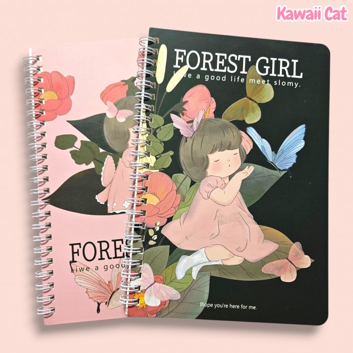 Caiet spiral A5 Forest Girl
