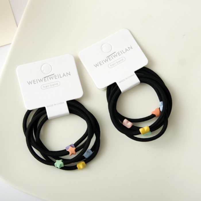 Elastic Păr Heart 5 buc