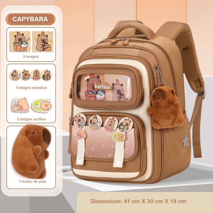 Rucsac Karissa Capybara Mare