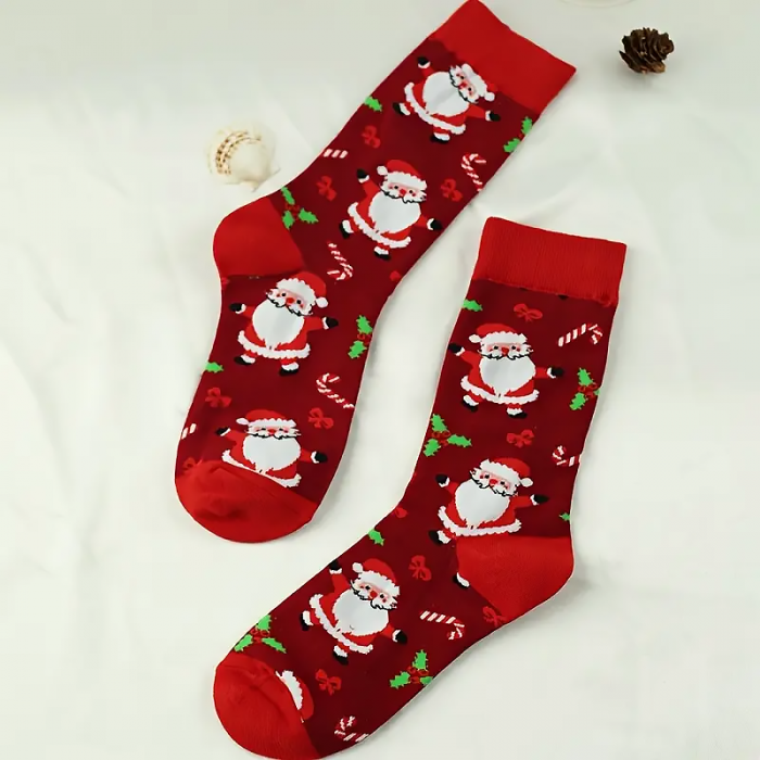 Ciorapi lungi NY Red Santa Claus