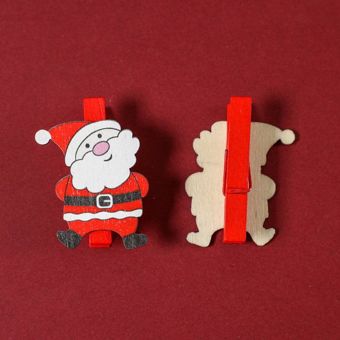 Clip din lemn NY Santa