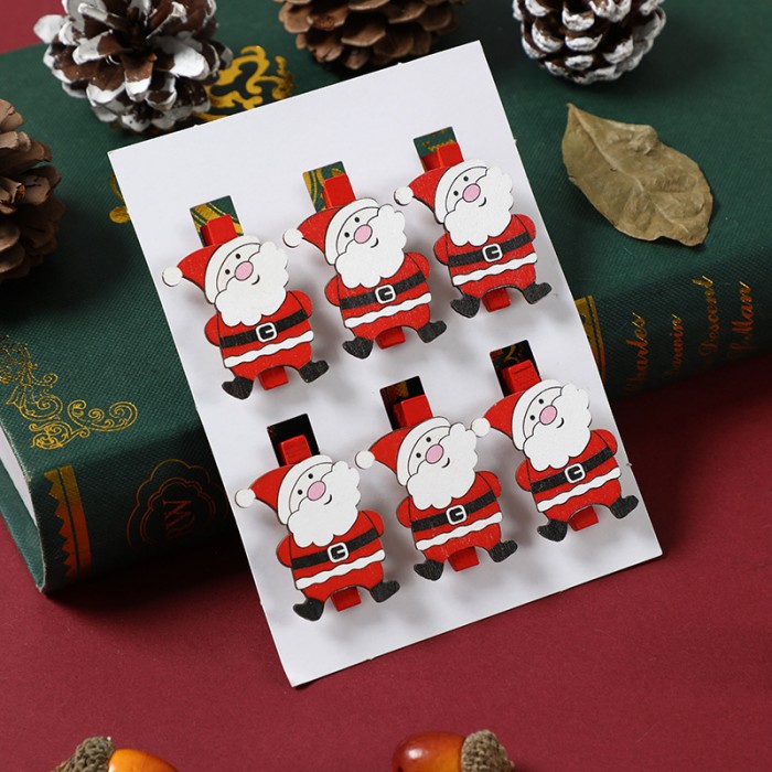 Clip din lemn NY Santa