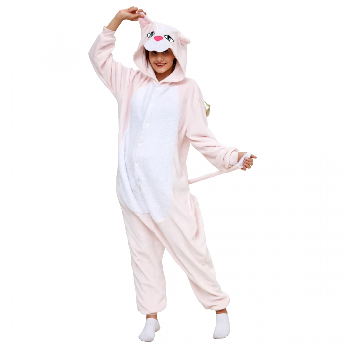 Kigurumi Copii Pisica Roz